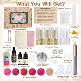 JUYRLE Lipstick Making Kit- 47Pcs DIY Matte Velvet Lipstick Set, Lip Gloss Kit, Make Your Own Lip Stain Kit with Beeswax Long-Lasting Quick-Drying Non-Stick Cup Lip Makeup Gift Kit for Women Beginner JUYRLE