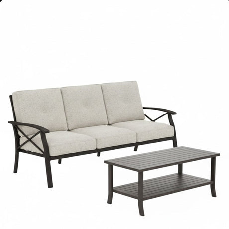 Patio Furniture Set with Coffee Table and Cushions for Backyard HouseOfZazla