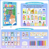 GAKICO Rainbow Scratch Art for Kids: Creative Squeegee Painting Kits, Rainbow Scratch Paper Art Set, Squeeze Magic Reveal Craft Kits, DIY Postcards Party Favors Novelty Gifts for Girls Boys GAKICO