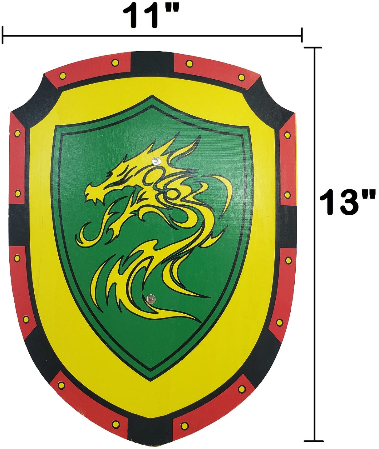 Adventure Awaits! - 2-Pack - Handmade Wooden Toy Dragon Shield - Handmade - Lightweight Wood Toy Shield Set for Outdoor Play Adventure Awaits!