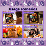 Arttoplus Halloween Paint by Numbers Kit for Adults Beginner-Pumpkin Adult Paint by Number Kits on Canvas, Horror DIY Acrylic Oil Painting by Numbers for Adults for Gift Home Wall Decor(16x20inch) Arttoplus