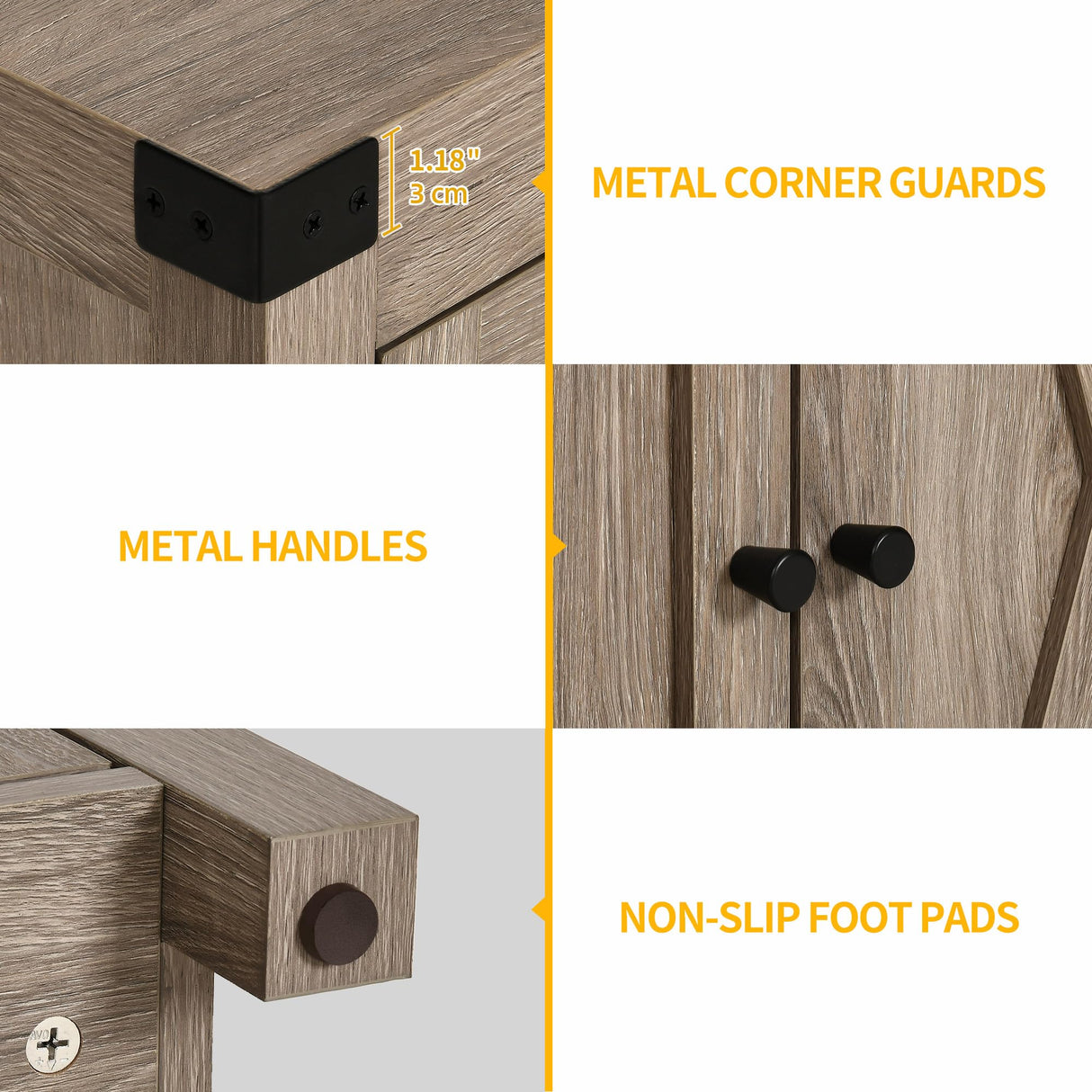 DWVO 55'' Sideboard Buffet Cabinet with Storage, Farmhouse Kitchen Storage Cabinet with Doors, Large Coffee Bar Cabinets with Adjustable Shelves for Kitchen, Living Room, Grey DWVO