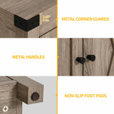 DWVO 55'' Sideboard Buffet Cabinet with Storage, Farmhouse Kitchen Storage Cabinet with Doors, Large Coffee Bar Cabinets with Adjustable Shelves for Kitchen, Living Room, Grey DWVO