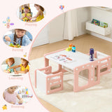 Bestgame Montessori Table and Chair Set, Kids Table and Chairs, Height-Adjustable Toddler Table and Chair Set, Table Chair for Ages 3-8, Childrens Table for Daycare, Classroom Bestgame
