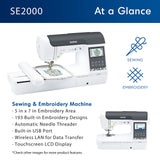 Brother SE2000 Computerized Sewing and Embroidery Machine Brother