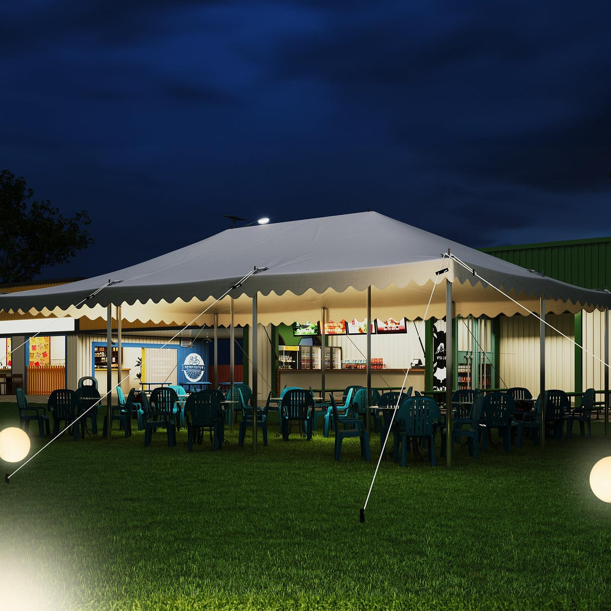 Quictent 20x40 Party Tent Heavy Duty Waterproof | Large Wedding Tent for 120 People, Fire Retardant PVC Canopy with 3 Reinforced Poles, Easy Setup for Events & Outdoor Use (White, no Sides) Quictent