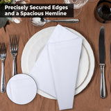 Urban Villa (Set of 12, 20x20 Inches) White Cloth Napkins, 100% Cotton Dinner Napkins, Reusable, Washable Everyday Use Oversized Cloth Napkins with Mitered Corners, Hemmed Dinner Napkins Urban Villa