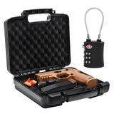 Kinghardcase 9mm Gun Case Lockable, TSA Approved Firearm Travel Case with 1 TSA Lock, Pistol Case Hard Shell, Gun Safe for Handgun, Pistol, Revolver - Shockproof Gun Storage 10.3 x 8.8 x 3 inch Kinghardcase
