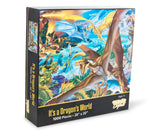 It's A Dragon's World Fantasy Puzzle | Challenging 1000 Piece Jigsaw Puzzle for Adults and Kids | Magic-Themed Brain Teaser | Fun Game Night Activity | Gift for Puzzle Enthusiasts | 28 x 20 Inches Toynk