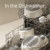 CAROTE 15pcs Ceramic Cookware Set, Pots and Pans Set Non Stick, Induction Kitchen Cookware Sets, Non Stick RV Cookware Set with Detachable Handle, Dishwasher/Oven Safe Cookware Set, Cream White CAROTE