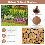 Giantex Wood Raised Garden Bed, Planting Bed with Corner Drainage, Non-Woven Liner for Growing Vegetables, Flowers, Herbs, Fruits, 91”x24”x16” Divisible Planter Box for Backyard, Garden, Lawn Giantex