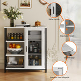 jajov 27.5'' Coffee bar Cabinet with Storage, Small Corner Coffee Stand Station for Kitchen, Farmhouse Dining Hutch Cabinet, Multipurpose Side Console Table (White) jajov