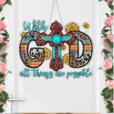 STGLCR Cross Diamond Art Hanging Kit for Adult,Special Shaped Rhinestone,DIY Acrylic God 5D Diamond Art Painting Window Pendants Home Garden Wall Hanging Kits Hanging Ornament 7.8inch STGLCR