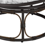 Birsppy Better Homes & Gardens Papasan Chair with Fabric Cushion (White) Birsppy