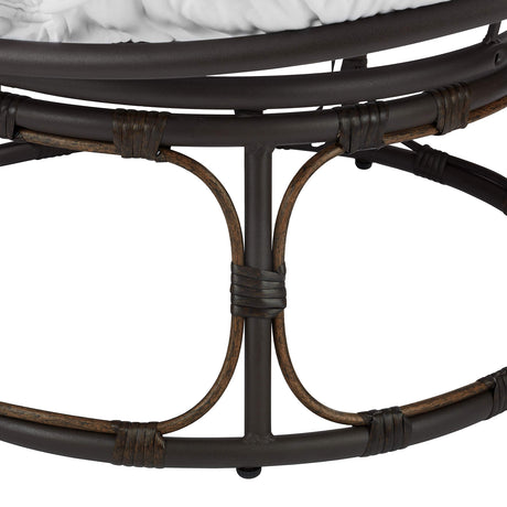 Birsppy Better Homes & Gardens Papasan Chair with Fabric Cushion (White) Birsppy