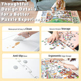 Playboda 2-in-1 Rotating & Tilting Puzzle Board for 1500‑Piece Puzzles with 4 Color Drawers and Cover, 32"x24" Portable Spinning Plastic Jigsaw Puzzle Table for Adults Playboda