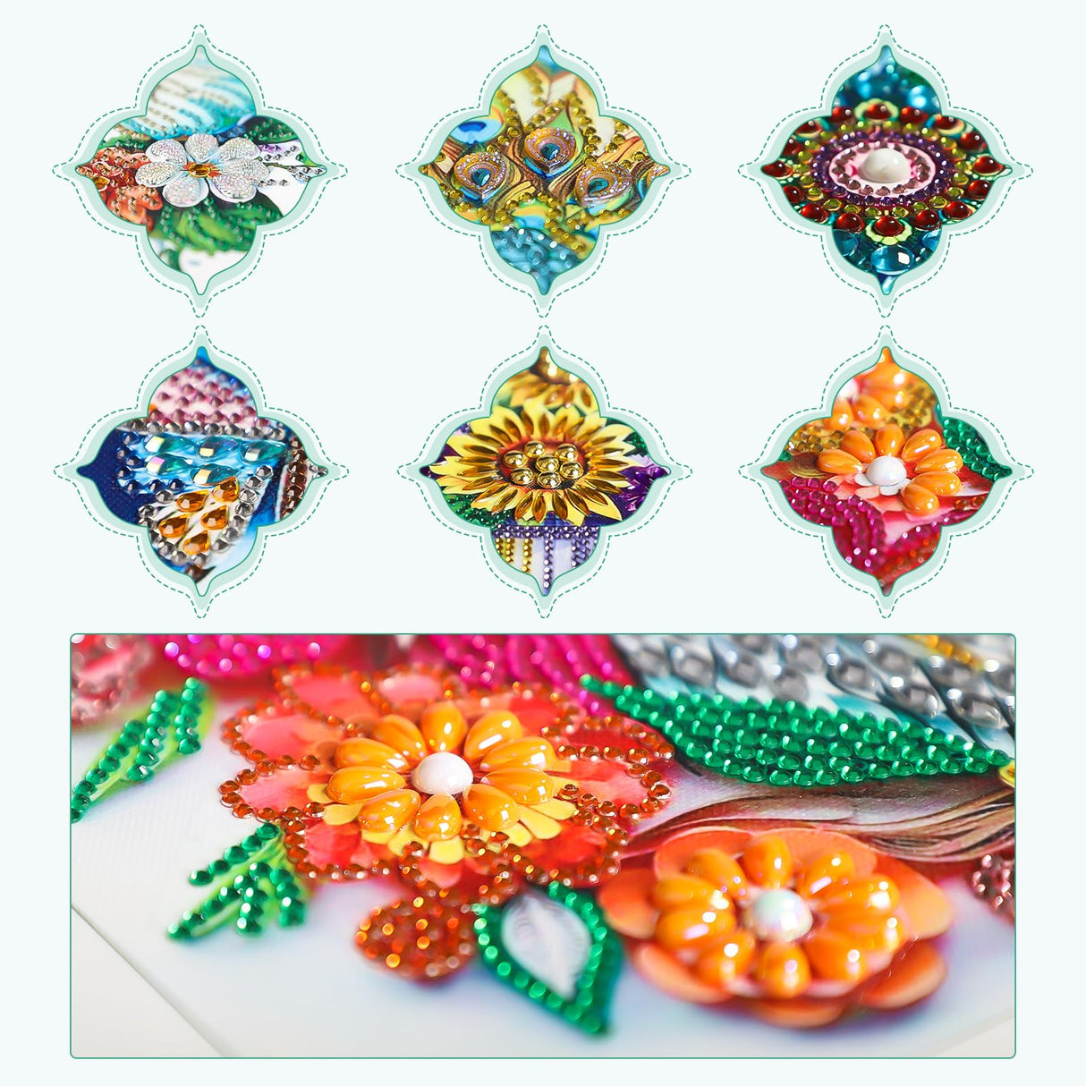 MXJSUA 5D Butterfly Flowers Special Shape Diamond Art Painting Kits for Adults, Flowers Wreath Crystal Rhinestones Diamond Gem Art Painting for Home Wall Decoration 12×12inch MXJSUA