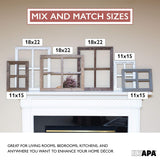 Ilyapa Window Frame Wall Decor 2 Pack - Large 18x22 Inch Rustic White Wood Window Pane Country Farmhouse Decorations Ilyapa