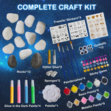 KIDS KING Rock Painting Kit - Glow in The Dark, Stone Drawing Arts Crafts Gifts for Kids Ages 6-12, Creative Craft Activity Art Kits - Birthday Party Toy for Kids 6, 7, 8, 9, 10, 11, 12 Years Old KIDS KING