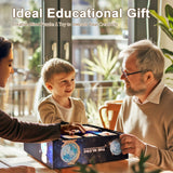 RMOKA 3D Wooden Puzzles for Adults Illuminated Globe with Stand 188pcs 3D Puzzles Model Kit Built-in LED Music Box Stem Toys Gifts for Adults/Teens RMOKA