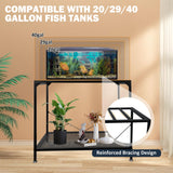 tongmo 40 Gallon Fish Tank Stand, 2 Stands Metal Aquarium Stand, Aquarium Turtle Tank (40 Gallon-Black) tongmo