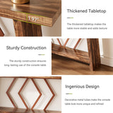 LITTLE TREE 70.9-Inch Console Table, Long Sofa Table Behind Couch, Farmhouse Wood Console Table with Storage Shelf for Entryway, Living Room, Hallway LITTLE TREE