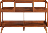 Crosley Furniture Asheville Mid-Century Modern Media Console Record Player Stand, Storage for Vinyl Records, Walnut, Large Crosley Furniture