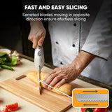 Homaider Electric Knife for Carving Meat, Turkey, Bread & More. Serving Fork and Carving Blades Included Homaider