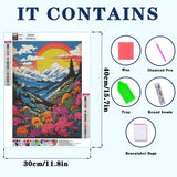 DOTZSO Rainbow Diamond Painting Kits for Adults, Easy DIY 5D Round Full Drill Diamond Art kit Diamond Dot Crystal Gem Art and Craft for Beginners Home Wall Decor 12x16 Inches DOTZSO