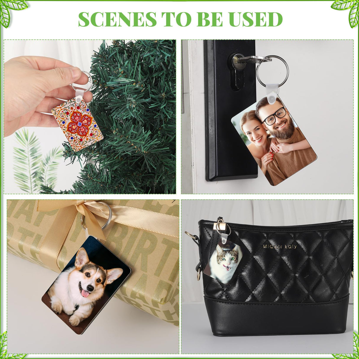 300 Pcs Sublimation Keychain Blanks Bulk Double Side Heat Transfer Sublimation MDF Blank Set with Keychain Rings & Jump Rings,Heat Transfer Keychain Blank Board for DIY Crafts(Rectangle) Guiqulai