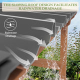 MUPATER 8 x 5 FT Outdoor Wooden Grill Gazebo with Sloping Metal roof, 2 Full Size Grills, BBQ Canopy for Patio, Lawn, Garden, Deck MUPATER