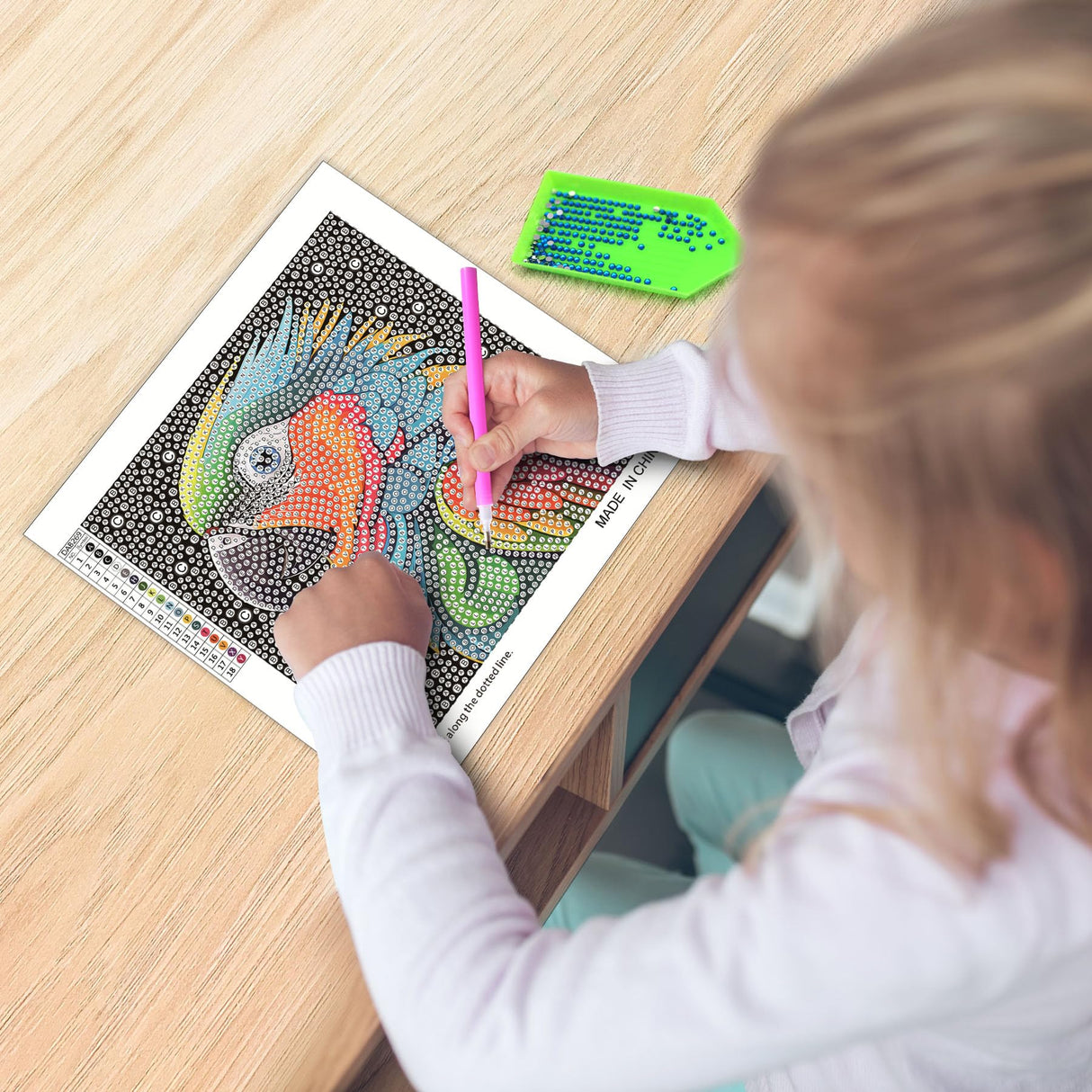 UiSdfuy Diamond Art Kits for Kids, Arts & Crafts Ages 8-12,Diamond Art for Boys Girls,Gem Art 4 Pack Diamond Painting 6"x 6" - Lion Owl Leopard Parrot UiSdfuy