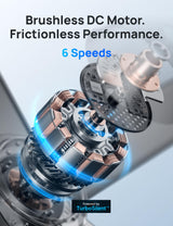 Dreo Ceiling Fans with Lights and Remote, 52 Inch, 6 Speeds, 5 Color Tones Dimmable LED, Quiet Reversible DC Motor, 8H Timer, Silver Ceiling Fan for Bedroom, Living Room, Easy to Install Dreo