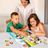 100 Piece Puzzles for Kids Ages 4-6 6-8 8-10 Year Old - Puppies and Bubbles, 100 Pieces Jigsaw Puzzles for Kids, Children Learning Educational Toys Gift for Boys and Girls Jeacirio