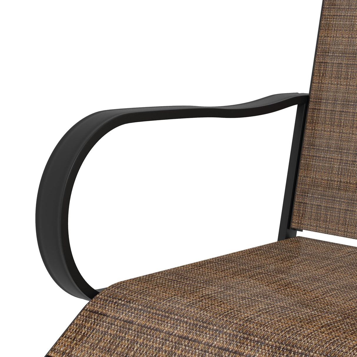 Outsunny Outdoor Bar Stools with Armrests, Set of 2 360° Swivel Bar Height Patio Chairs with High-Density Mesh Fabric, Steel Frame Dining Chairs for Balcony, Poolside, Backyard, Brown Outsunny