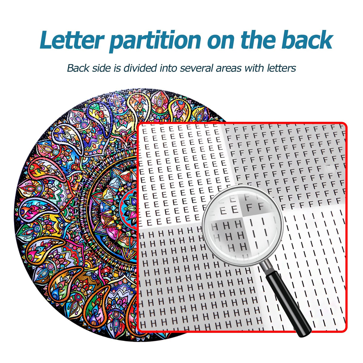 Bgraamiens Puzzle-Mandala Petals-1000 Pieces Round Puzzle Color Challenge Jigsaw Puzzles for Adults and Kids(Mandala Petals) Bgraamiens