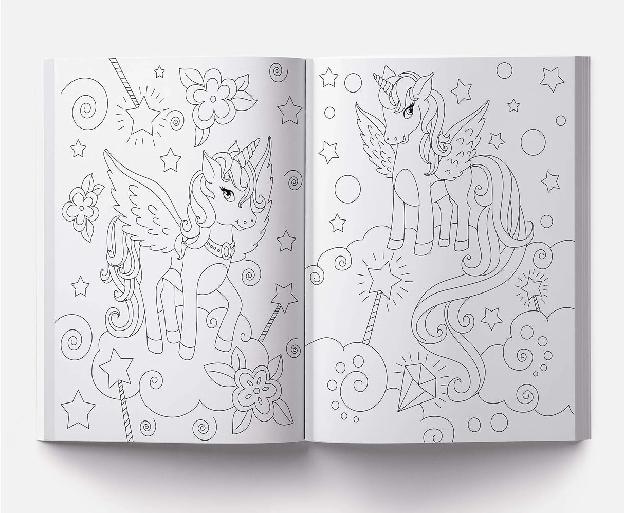 101 Unicorn Colouring Book: Fun Activity Colouring Book For Children WoodArtSupply