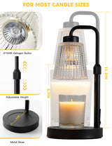 GODONLIF Candle Warmer Lamp with Timer Dimmable, Adjustable Height, House Warming Gifts New Home Room Decor, Birthday Gifts for Women Mom, Wax Warmer Lamp for Jar Candles with 2 Bulbs GODONLIF