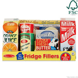 Melissa & Doug Fridge Groceries Play Food Cartons (8 pieces) Toy Groceries, Pretend Play Food, Play Kitchen Accessories For Kids Ages 3+ - FSC-Certified Materials Melissa & Doug