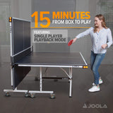 JOOLA Rally TL Professional MDF Indoor Ping Pong Table w/ Quick Clamp Table Tennis Net & Post Set - 10 Minute Easy Assembly - Corner Ball Holders - Tournament Quality - Includes Playback Mode JOOLA