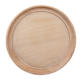 COVLON Farmhouse Side Table, Natural Wood Tray Top Sofa End Table, Soild Wood Rustic Accent Table, Nightstand for Family, Living Room or Dinning COVLON