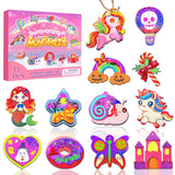 12 DIY Unicorn Wooden Magnets, Halloween Crafts for Kids Art Craft Supplies Painting Kits for Girls Boys Ages 4-8 8-12 Halloween Party Favors Basket Goodie Bag Stuffers Crafts Decoration Unicorn Gifts Gadetouq