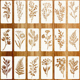 Stencils for Painting on Wood, Reusable Flower Stencils Painting Crafts Templates Drawing Stencil for Painting on Wood, Wall, Furniture(18) Jeffdad