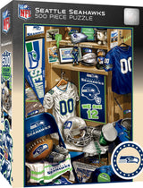 MasterPieces Game Day 500 Piece Jigsaw Puzzle for Adults - NFL Seattle Seahawks Locker Room - 15"x21" Masterpieces