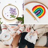 XEmbro 12 PCS White Embroidery Fabric, Pre-Cut Natural Cotton Embroidery Cloth Fabric, 4 Sizes Embroidery Cloth Squares for Embroidery Garment Craft (5.9 to 11.8inch) XEmbro