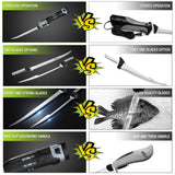 WORKPRO 12V Cordless Electric Fillet Knife with 8'' and 10'' Razor-Sharp Blades, Cordless Fillet Knife with Non-slip Grip Handle and Safety Lock, 2 Rechargeable Battery Packs, 1 Quick Battery Charger, and 1 Storage Carry Case for Fishing, Filleting, Outdo WORKPRO