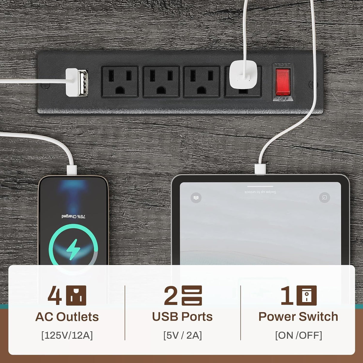 SEDETA 59" Office Desk with Drawers, Reversible Computer Desk with File Drawers & Storage, Gaming Desk with LED Lights & Power Outlet, Home Office Desks for Printer, Grey SEDETA