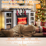 LGHM 80" Electric Fireplace with Mantel, Fireplace TV Stand for TVs Up to 90 Inch, Farmhouse Entertainment Center with Storage, Realistic Stacked Stone Surround with Remote Control for Living Room LGHM