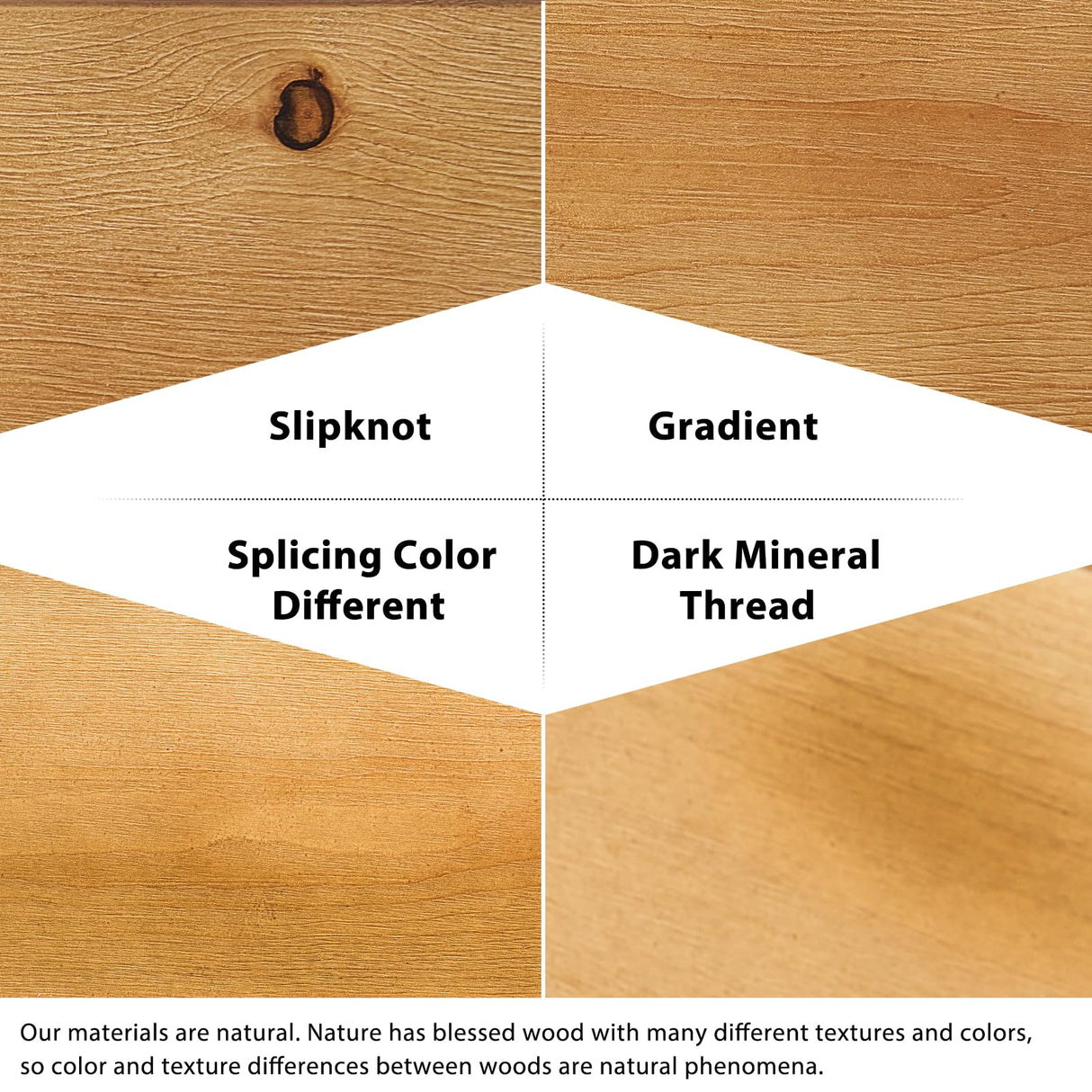 LUXOAK Rustic Pine Full Size Solid Wood Platform Bed Frame with Elegant Slat Headboard LUXOAK