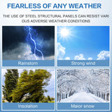 AMGUI Single Storey Tiny House: Modern Prefabricated Flat Pack House with Expandable Plastic Design, Portable Modular Home for Hotel, Office or Villa - Includes Bathroom and On-site Installation AMGUI